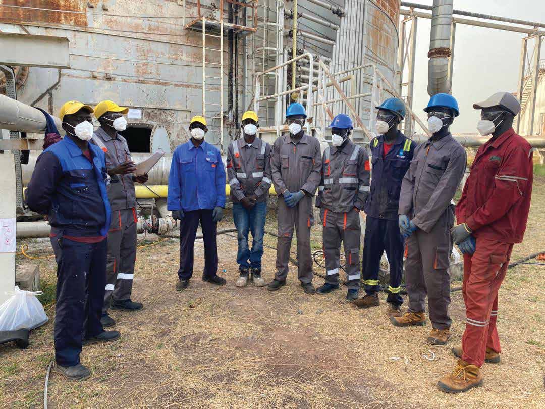 SWAED crew in full PPE at a field briefing